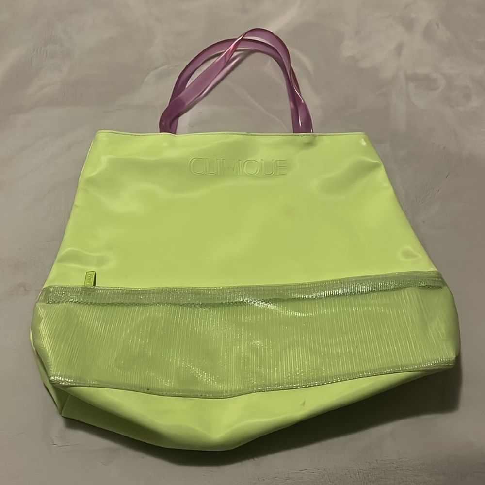 Clinique Green Waterproof Tote